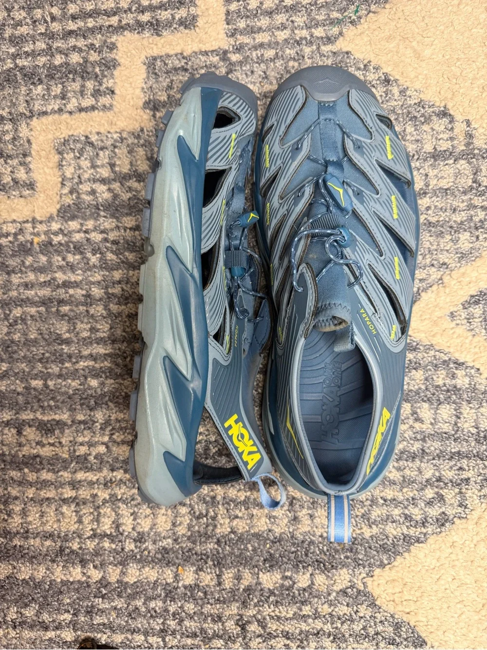 WORN ONCE HOKA Hopara Deep Blue Sandals